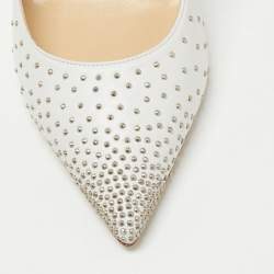 مملوكة مسبقًا Jimmy Choo White Leather Anouk Pumps Size 40