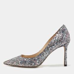 Jimmy Choo Metallic Coarse Glitter Romy Pumps Size 37 Jimmy Choo | TLC