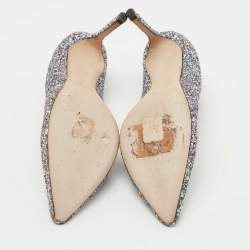 Pre Owned Jimmy Choo Metallic Coarse Glitter Romy Pumps Size 37