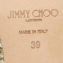 Pre Owned Jimmy Choo Multicolor Python Embossed Leather Slingback Pumps Size 39