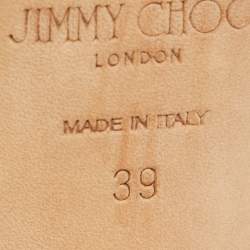 مملوكة مسبقًا Jimmy Choo Black/Beige Mesh and Satin Abel Pumps Size 39