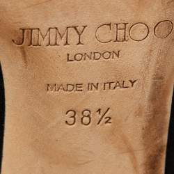 Pre Owned Jimmy Choo Black Suede Love Pumps Size 38.5