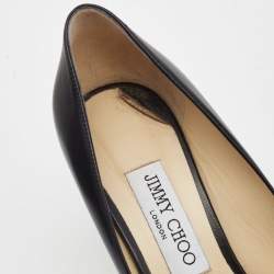 Pre Owned Jimmy Choo Black Leather Romy Pumps Size 39