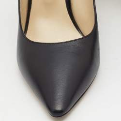 Pre Owned Jimmy Choo Black Leather Romy Pumps Size 39