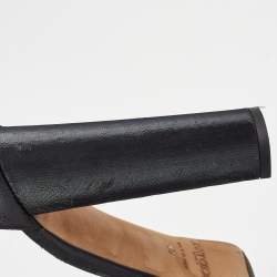 Jimmy Choo Black Canvas Platform Ankle Strap Sandals Size 39