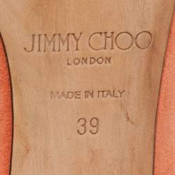 Jimmy Choo Peach Pink Suede Romy Pumps Size 39