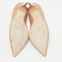 Pre Owned Jimmy Choo Beige Patent Leather Aurora Pumps Size 39.5