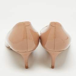 Pre Owned Jimmy Choo Beige Patent Leather Aurora Pumps Size 39.5