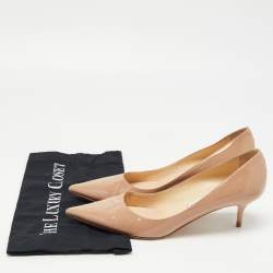 Pre Owned Jimmy Choo Beige Patent Leather Aurora Pumps Size 39.5