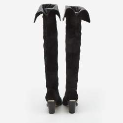 Dior Black Suede Madalie Knee Length Boots Size 39