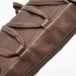 Pre Owned Jimmy Choo Brown Leather Knee Length Boots Size 38