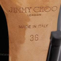 Pre Owned Jimmy Choo Black Patent Leather Romy Pumps Size 36