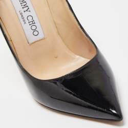 Pre Owned Jimmy Choo Black Patent Leather Romy Pumps Size 36