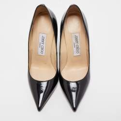 Pre Owned Jimmy Choo Black Patent Leather Romy Pumps Size 36