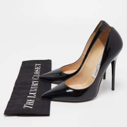 Pre Owned Jimmy Choo Black Patent Leather Romy Pumps Size 36