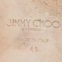 مملوكة مسبقًا Jimmy Choo Black Suede and Logo Canvas Gretchen Flat Mules Size 41