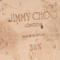 Jimmy Choo Metallic Leather Notion Wedge Sandals Size 39.5