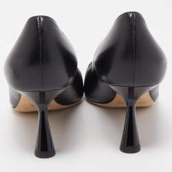 Pre Owned Jimmy Choo Black Leather Rene Pumps Size 40