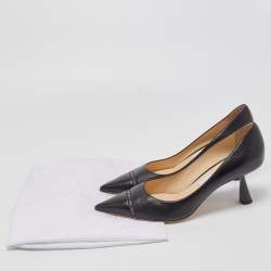 Pre Owned Jimmy Choo Black Leather Rene Pumps Size 40