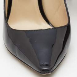 Pre Owned Jimmy Choo Black Patent Leather Romy Pumps Size 38.5