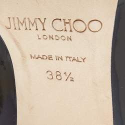 Pre Owned Jimmy Choo Black Patent Leather Romy Pumps Size 38.5