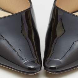 Pre Owned Jimmy Choo Black Patent Leather Romy Pumps Size 38.5
