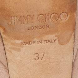 Pre Owned Jimmy Choo Beige Suede Dahlia Pumps Size 37