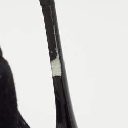 Pre Owned Jimmy Choo Black Mesh and Suede Open Toe Ankle Boots Size 40 