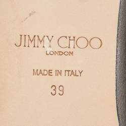 Jimmy Choo Metallic Leather Pointed Toe Mules Size 39