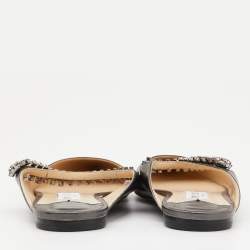 Jimmy Choo Metallic Leather Pointed Toe Mules Size 39