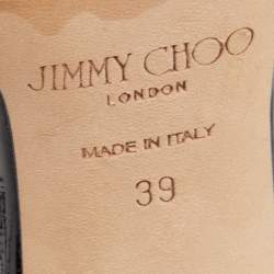 Pre Owned Jimmy Choo Black Patent Leather Lancer Pumps Size 39