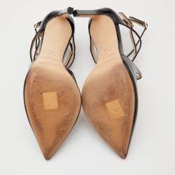 Pre Owned Jimmy Choo Black Patent Leather Lancer Pumps Size 39