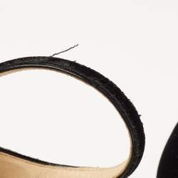 Pre Owned Jimmy Choo Black Velvet Lacey Pumps Size 38