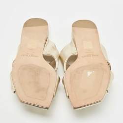 Jimmy Choo Gold Leather Slide Flats Size 39
