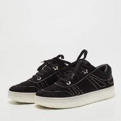 مملوكة مسبقًا Jimmy Choo Black Suede Embellished Low Top  Sneakers Size 40