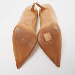 Pre Owned Jimmy Choo Beige Leather Abel Pumps Size 37