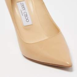 Pre Owned Jimmy Choo Beige Leather Abel Pumps Size 37