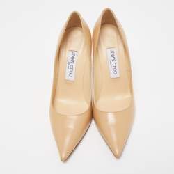 Pre Owned Jimmy Choo Beige Leather Abel Pumps Size 37