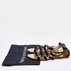 Jimmy Choo Black Suede Flat Sandals Size 36