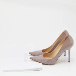 Pre Owned Jimmy Choo Old Rose Patent Leather Love Pointed Toe Pumps Size 39