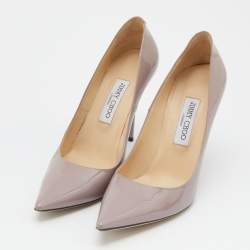 Pre Owned Jimmy Choo Old Rose Patent Leather Love Pointed Toe Pumps Size 39