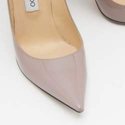 Pre Owned Jimmy Choo Old Rose Patent Leather Love Pointed Toe Pumps Size 39