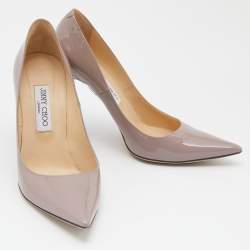 Pre Owned Jimmy Choo Old Rose Patent Leather Love Pointed Toe Pumps Size 39