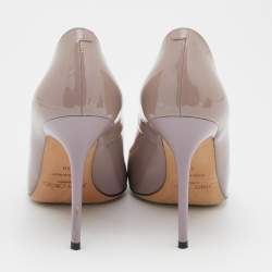 Pre Owned Jimmy Choo Old Rose Patent Leather Love Pointed Toe Pumps Size 39