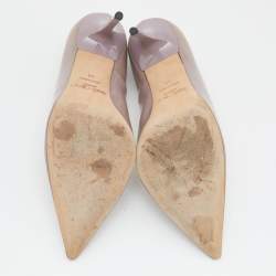 Pre Owned Jimmy Choo Old Rose Patent Leather Love Pointed Toe Pumps Size 39