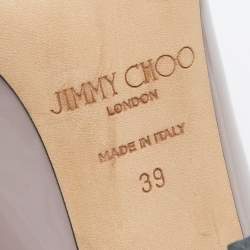 Pre Owned Jimmy Choo Old Rose Patent Leather Love Pointed Toe Pumps Size 39