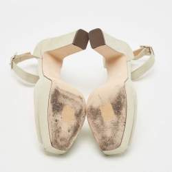 مملوكة مسبقًا Jimmy Choo Metallic Laminated Suede Socorie Sandals Size 41