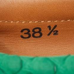 Pre Owned Jimmy Choo Green Python Slip On Sneakers Size 38.5