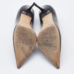 Pre Owned Jimmy Choo Grey Patent Leather Love Pumps Size 39