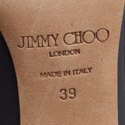 Pre Owned Jimmy Choo Grey Patent Leather Love Pumps Size 39